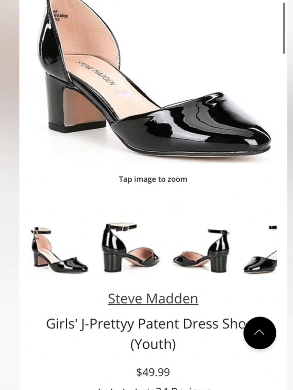 Steve Madden Black Patent leather heels size 3 girls NWOT/never worn